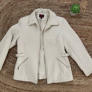 CREAM QUILTED PUFF JACKET